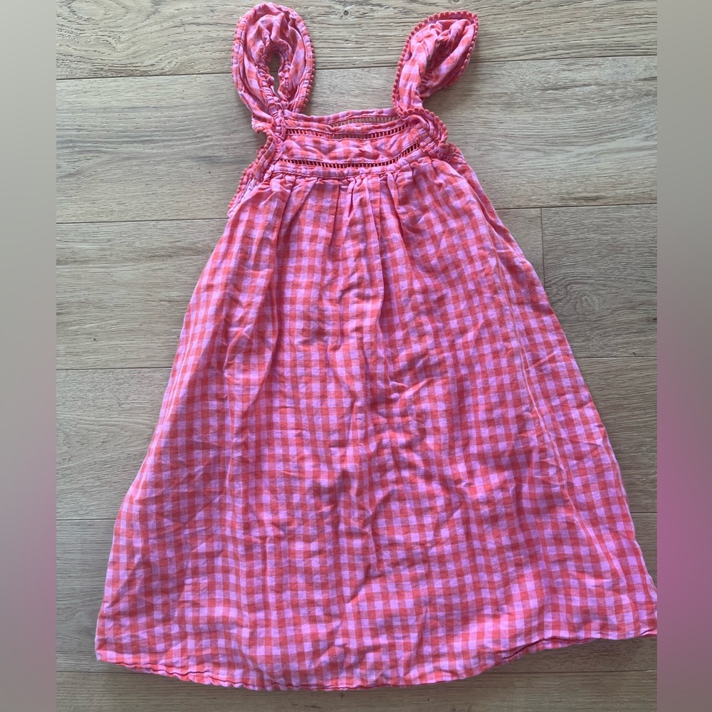 Crewcuts Pink and Orange Gingham Dress